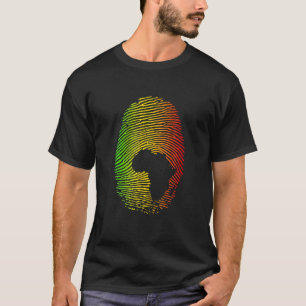 Africa Is In My DNA Fingerprint African Roots T-Shirt