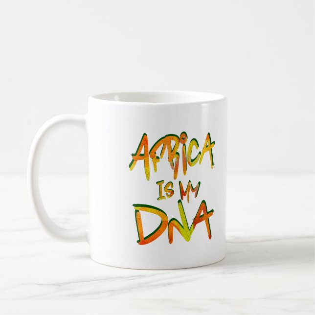 Africa is My Dna, African Roots Country Coffee Mug (Left)