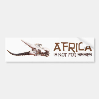 Africa is not for sissies: African Springbok skull Bumper Sticker