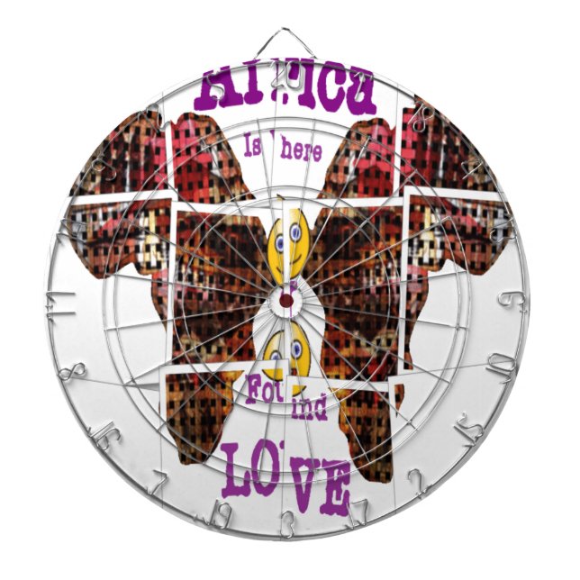 Africa is where I found Love Dartboard (Front)