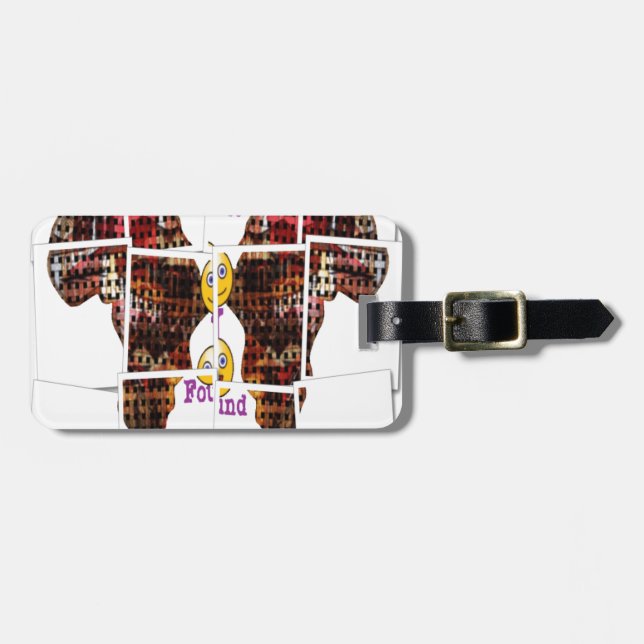 Africa is where I found Love Luggage Tag (Front Horizontal)