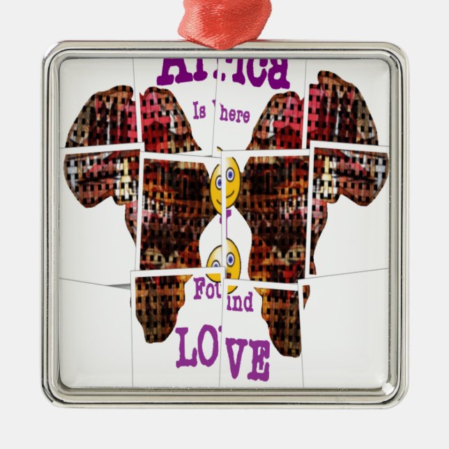 Africa is where I found Love Metal Tree Decoration (Front)