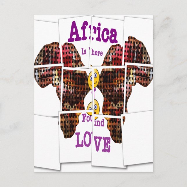 Africa is where I found Love Postcard (Front)