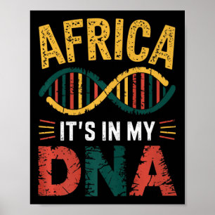 Africa It's In My Dna African Heritage Proud Afric Poster