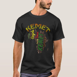 Africa Kemet Egyptian Style African Continent Word T-Shirt