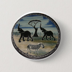 Africa Kenya Beautiful Elegant Wildlife 6 Cm Round Badge