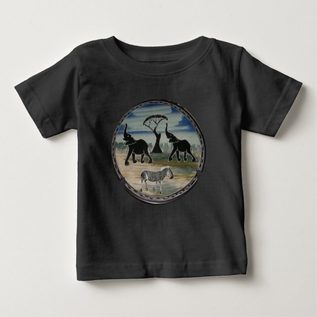 Africa Kenya Beautiful Elegant Wildlife Baby T-Shirt (Front)