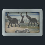 Africa Kenya Beautiful Elegant Wildlife Belt Buckle<br><div class="desc">One of the latest beautiful amazing African specially Kenyan as one of the most beautiful country which offers beautiful elegant Wildlife from all corners of the country. This great animal design with the beautiful elephants blowing their trumpets high shows the freedom these giants of the Kenyan safari have to offer...</div>