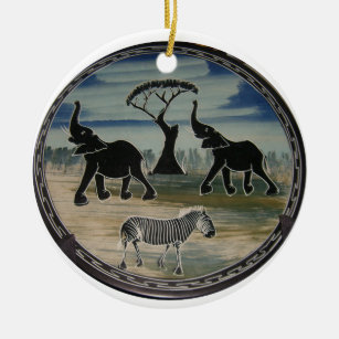 Africa Kenya Beautiful Elegant Wildlife Ceramic Ornament