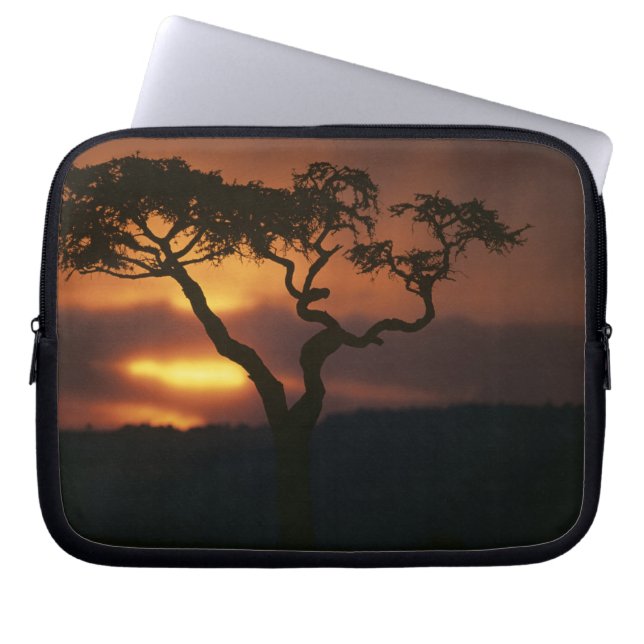 Africa, Kenya, Masai Mara Game Reserve, Setting Laptop Sleeve (Front)