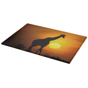 Africa, Kenya, Masai Mara. Giraffe (Giraffe Cutting Board