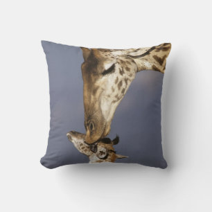 Africa, Kenya, Masai Mara. Giraffes (Giraffe Cushion