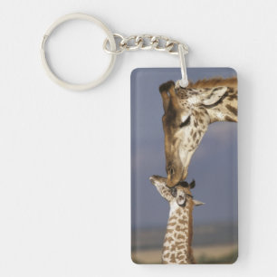 Africa, Kenya, Masai Mara. Giraffes (Giraffe Key Ring