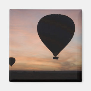 Africa, Kenya, Masai Mara. Two balloons glide Magnet