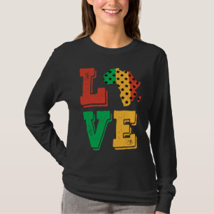Africa Love Proud African American Black History M T-Shirt