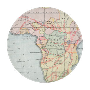 AFRICA: MAP, 1894 CUTTING BOARD
