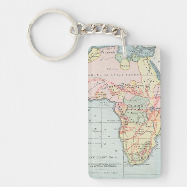 AFRICA: MAP, 1894 KEY RING (Front)