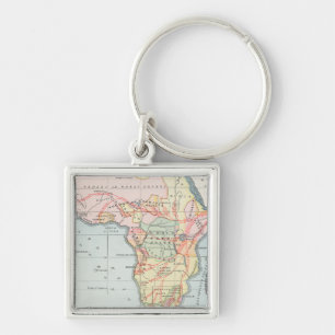 AFRICA: MAP, 1894 KEY RING