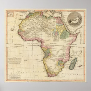Africa map 2 poster