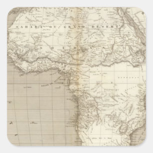 Africa map 2 square sticker