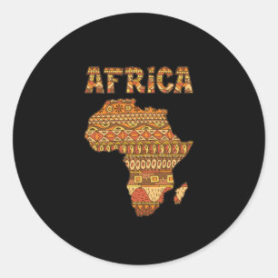 Africa Map Africa Giftvintage Black American Afric Classic Round Sticker