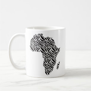 Africa Map African Pride Zebra Pattern Coffee Mug