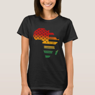 Africa Map American flag Black history is American T-Shirt