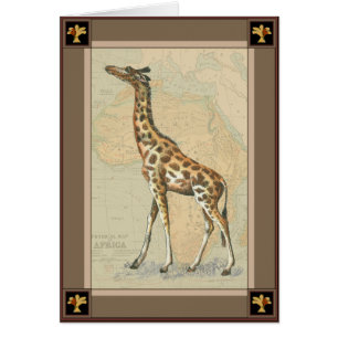 Africa Map and a Giraffe