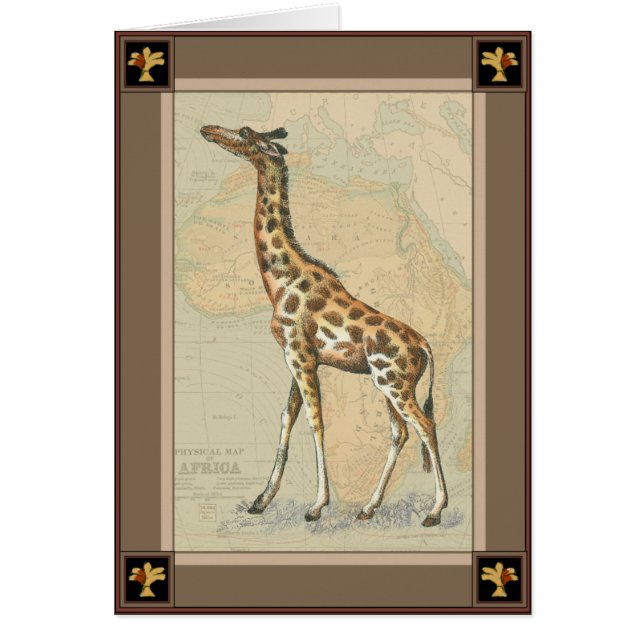 Africa Map and a Giraffe (Front)