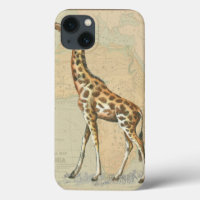 Africa Map and a Giraffe