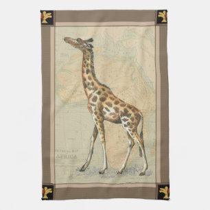 Africa Map and a Giraffe Tea Towel