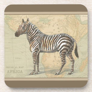 Africa Map and a Zebra Coaster