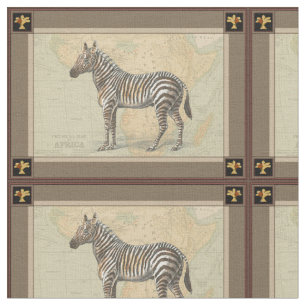 Africa Map and a Zebra Fabric