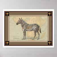 Africa Map and a Zebra