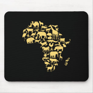 Africa Map Animals Melanin African Black History M Mouse Pad