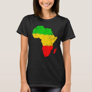 Africa Map Black History Month Afro African Pride  T-Shirt