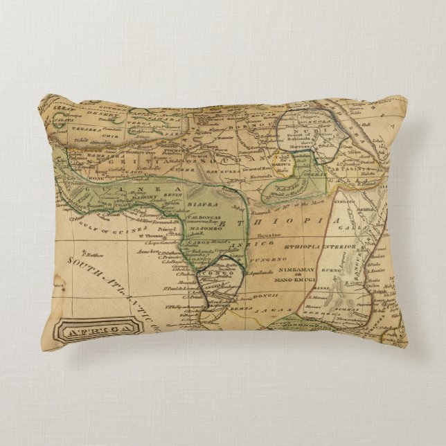 Africa  Map by Worcester Decorative Cushion (Front)
