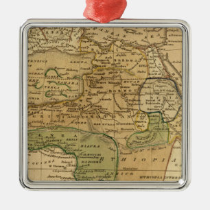 Africa  Map by Worcester Metal Ornament