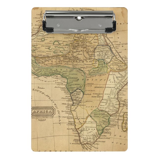 Africa  Map by Worcester Mini Clipboard (Front)