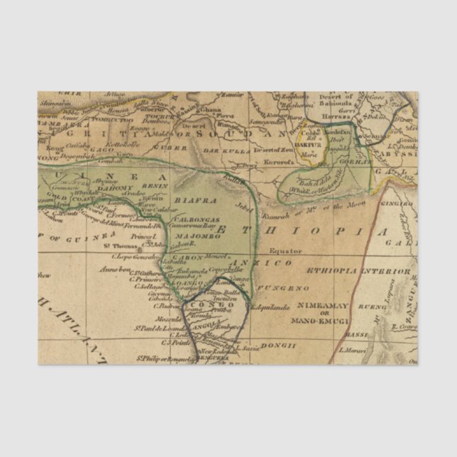 Africa  Map by Worcester Tissue Paper (Front)