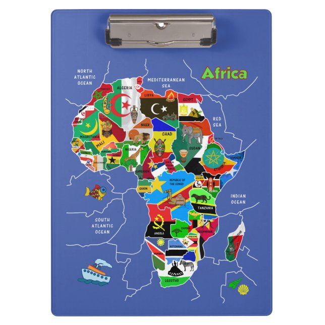 Africa Map Clipboard (Front)