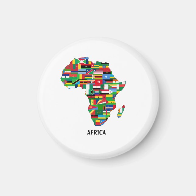 Africa Map Continent Magnet (Front)
