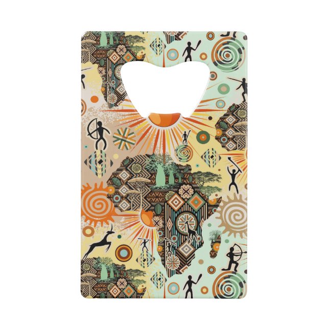 Africa Map Decorative Tribal Elements Pattern (Front)