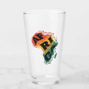 Africa map glass
