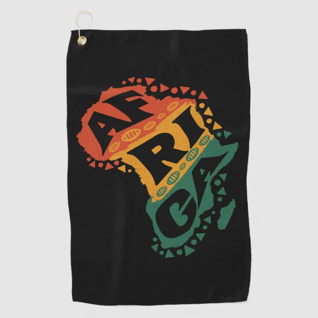 Africa map golf towel (Front)