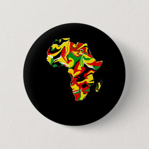 Africa Map Green Yellow Red Proud African Pride Ke 6 Cm Round Badge