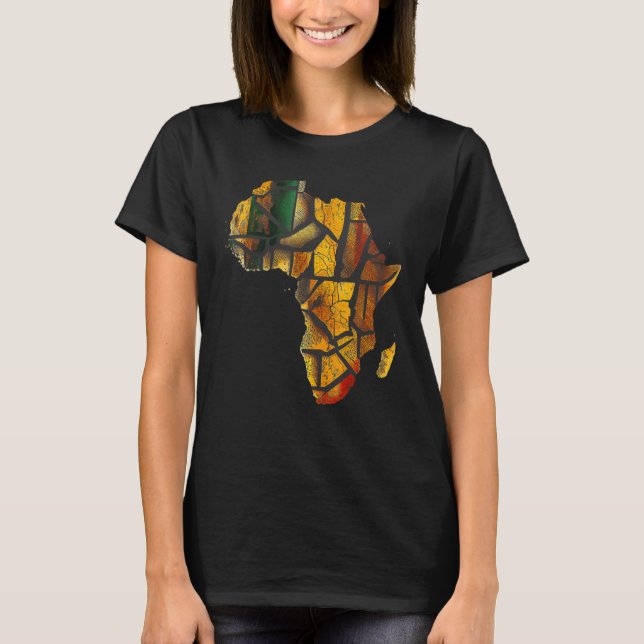 Africa Map Kente Cloth Graphic Tees for Men Women  (Front)