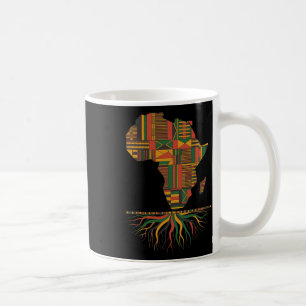 Africa Map Kente Juneteenth African American Black Coffee Mug