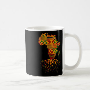 Africa Map Kente Juneteenth African American Black Coffee Mug