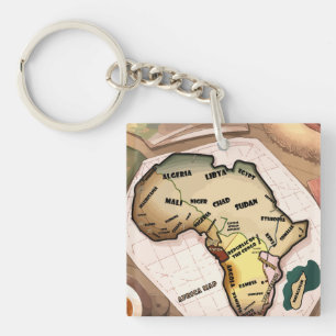 Africa Map Key Ring